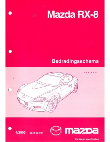 2003 MAZDA RX-8 BEDRADINGSSCHEMA WERKPLAATSHANDBOEK NEDERLANDS