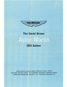 1965 ASTON MARTIN DB5 PROSPEKT ENGLISCH 2