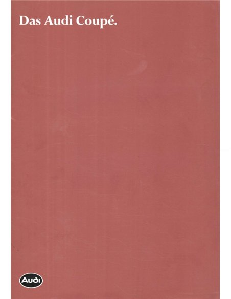 1980 AUDI COUPE BROCHURE DUITS