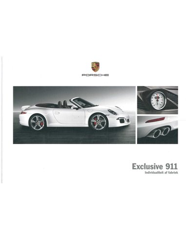 2013 PORSCHE 911 CARRERA EXCLUSIVE HARDCOVER BROCHURE NEDERLANDS