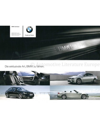 2009 BMW M3 INDIVIDUAL BROCHURE DUITS