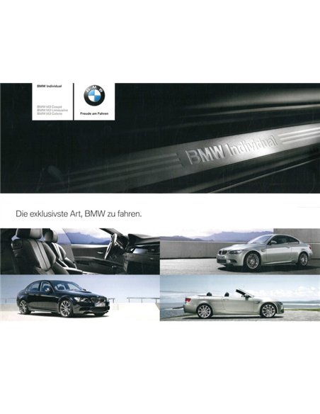 2009 BMW M3 INDIVIDUAL BROCHURE GERMAN