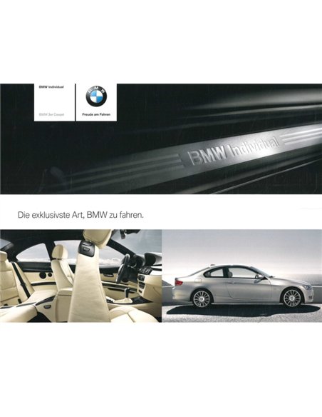2009 BMW 3 SERIE INDIVIDUAL BROCHURE DUITS