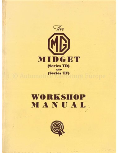 1955 MG MIDGET SERIES TD | SERIES TF WERKSTATTHANDBUCH ENGLISCH