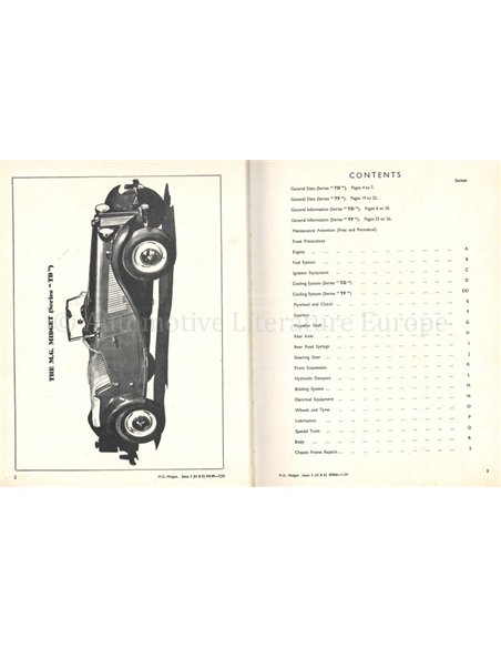 1955 MG MIDGET SERIES TD | SERIES TF WORKSHOP MANUAL ENGLISH