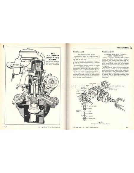 1955 MG MIDGET SERIES TD | SERIES TF WERKSTATTHANDBUCH ENGLISCH