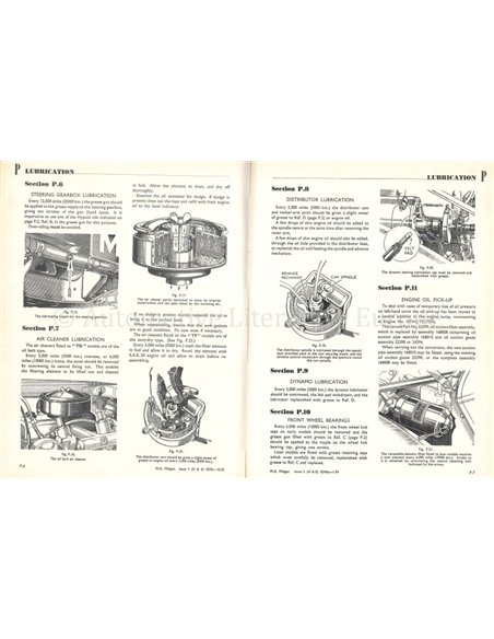 1955 MG MIDGET SERIES TD | SERIES TF WERKSTATTHANDBUCH ENGLISCH
