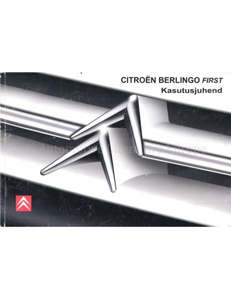 2008 CITROEN BERLINGO OWNERS MANUAL ESTONIEN