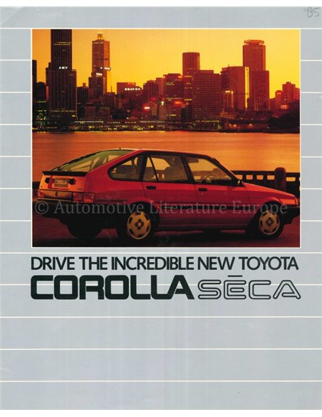 1985 TOYOTA COROLLA BROCHURE ENGELS