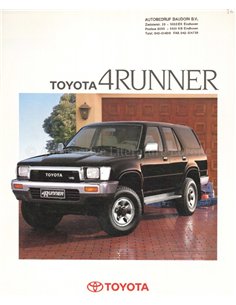 1990 TOYOTA 4RUNNER BROCHURE DUTCH