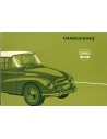 1959 DKW 1000 OWNERS MANUAL DUTCH