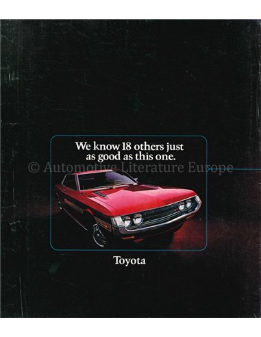 1972 TOYOTA PROGRAMM PROSPEKT ENGLISCH (USA)