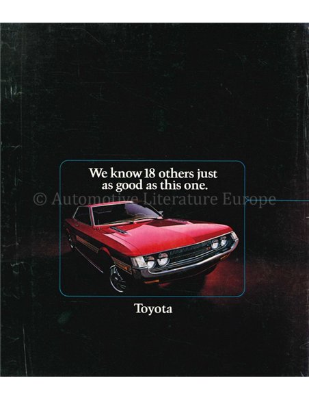 1972 TOYOTA PROGRAMM PROSPEKT ENGLISCH (USA)