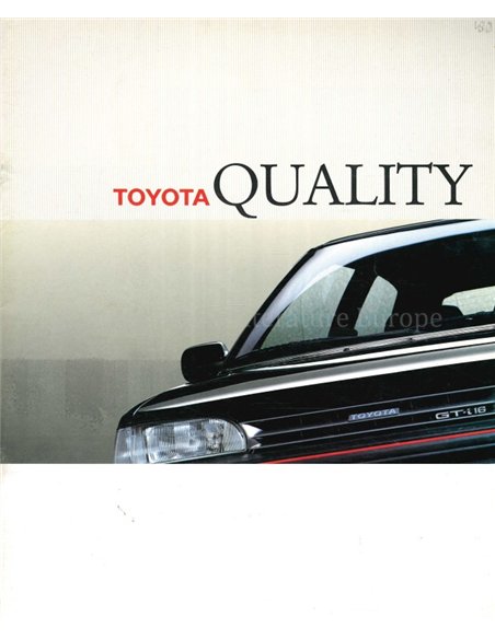 1988 TOYOTA RANGE BROCHURE DUTCH
