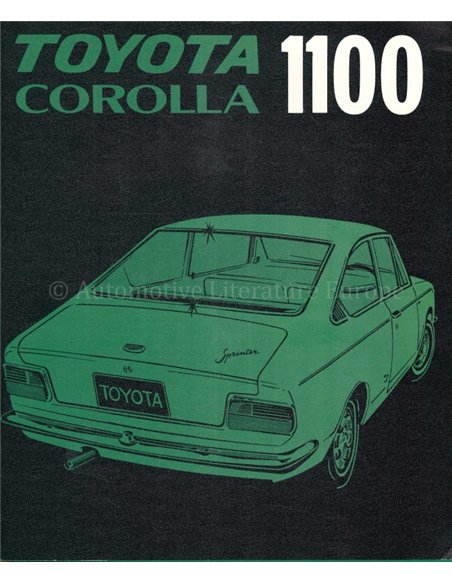 1968 TOYOTA COROLLA 1100 SPRINTER PRESSEMAPPE NIEDERLÄNDISCH