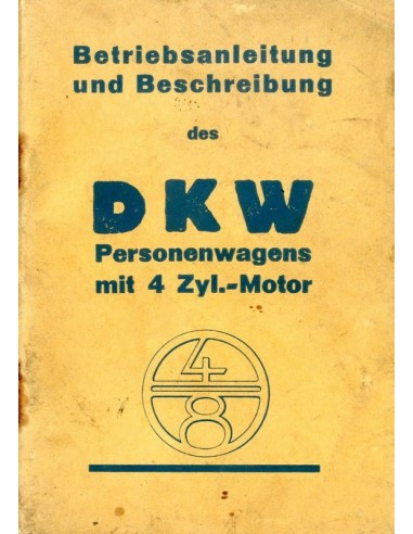 1930 DKW 4-8 INSTRUCTIEBOEKJE NEDERLANDS