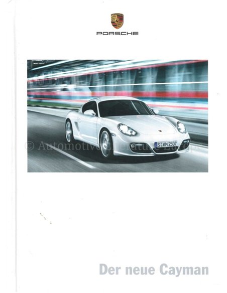 2009 PORSCHE CAYMAN S HARDCOVER PROSPEKT DEUTSCH