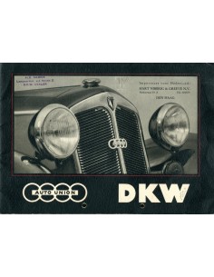1938 DKW PROGRAMMA BROCHURE NEDERLANDS