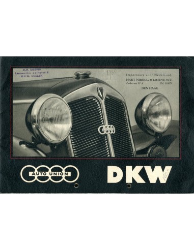 1938 DKW PROGRAMMA BROCHURE NEDERLANDS