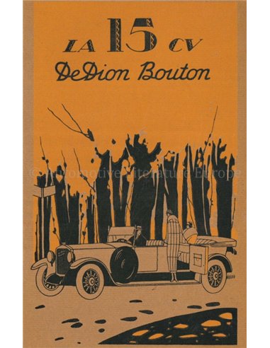 1926 DE DION-BOUTON 15 CV INSTRUCTIEBOEKJE FRANS
