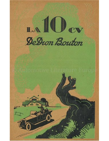 1926 DE DION-BOUTON 10 CV INSTRUCTIEBOEKJE FRANS
