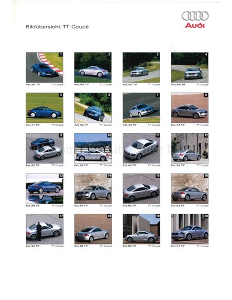 1998 AUDI TT COUPÉ PERSMAP FRANS