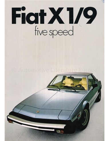 1979 FIAT X1/9 FIVE SPEED BROCHURE GERMAN