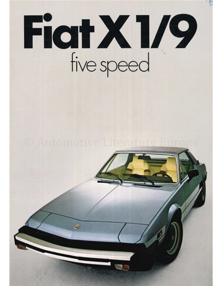 1979 FIAT X1/9 FIVE SPEED BROCHURE GERMAN