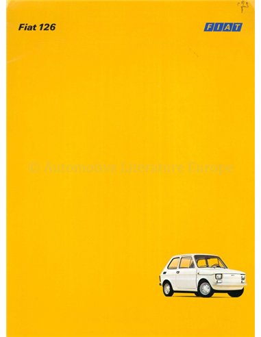 1973 FIAT 126 BROCHURE NEDERLANDS