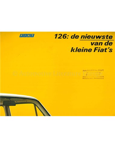 1973 FIAT 126 PROSPEKT NIEDERLÄNDISCH