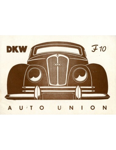 1950 DKW F10 BROCHURE NEDERLANDS