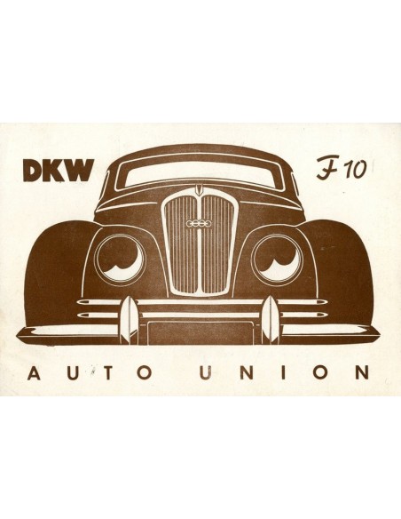 1950 DKW F10 BROCHURE NEDERLANDS