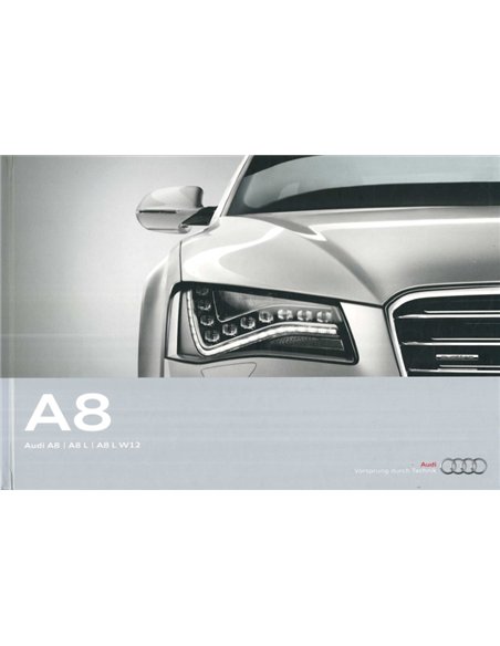 2011 AUDI A8 HARDCOVER BROCHURE DUITS