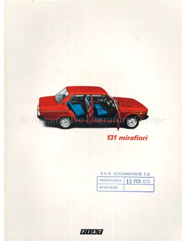 1974 FIAT 131 BROCHURE NEDERLANDS