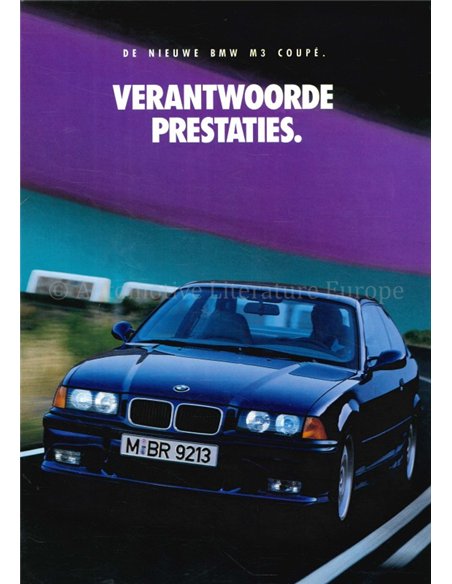 1992 BMW M3 BROCHURE DUTCH