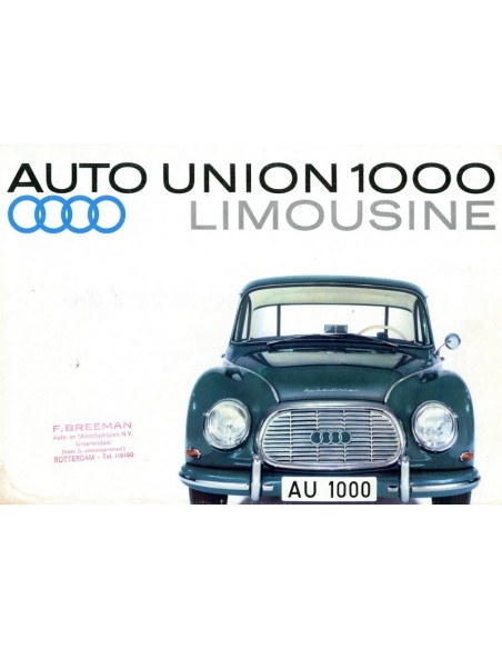 1962 DKW 1000 BROCHURE DUITS