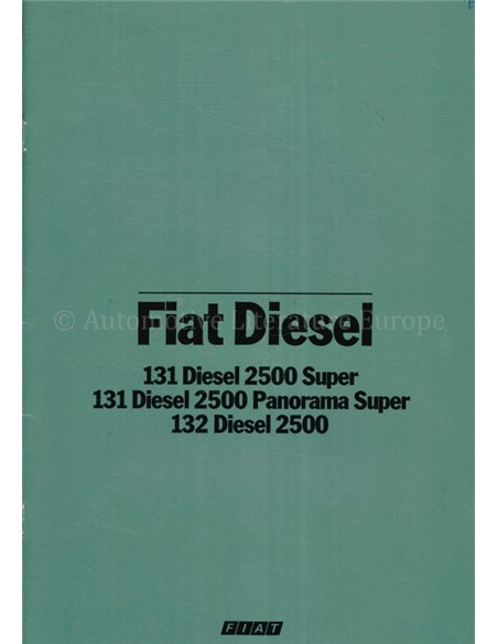 1979 FIAT 131 | 132 DIESEL BROCHURE NEDERLANDS