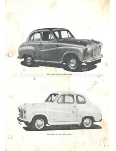 1961 AUSTIN A30 | A35 WERKPLAATSHANDBOEK ENGELS 2