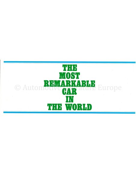 1970 CITROEN ID | DS LEAFLET ENGLISH