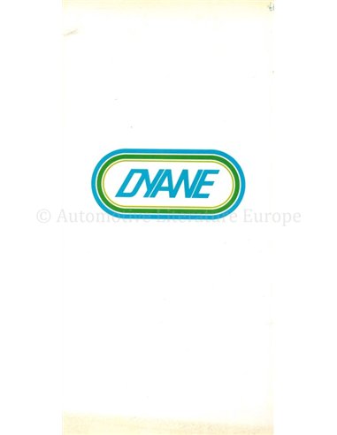 1968 CITROEN DYANE BROCHURE NEDERLANDS