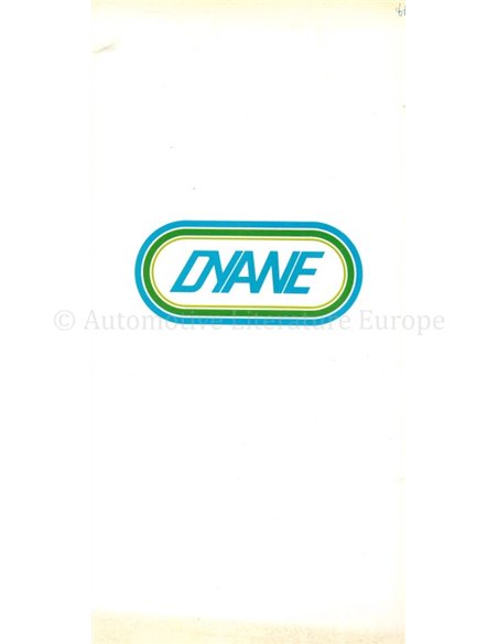 1968 CITROEN DYANE BROCHURE DUTCH