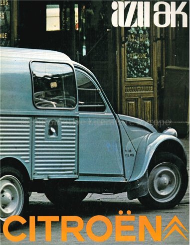 1969 CITROEN AZU AK BROCHURE DUTCH