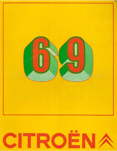 1969 CITROËN PROGRAMM PROSPEKT FRANZÖSISCH
