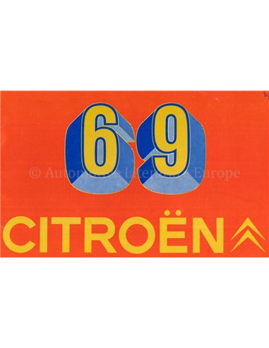 1969 CITROËN PROGRAMMA BROCHURE NEDERLANDS