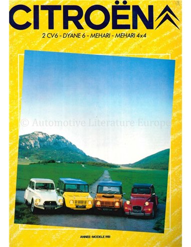 1981 CITROEN 2CV | DYANE | MEHARI BROCHURE FRANS