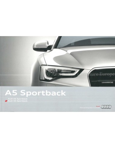 2012 AUDI A5 | S5 SPORTBACK PROSPEKT NIEDERLÄNDISCH