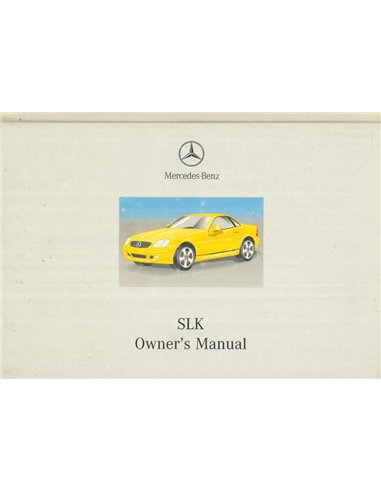 2000 MERCEDES BENZ SLK KLASSE INSTRUCTIEBOEKJE ENGELS