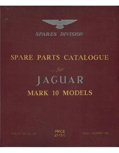 1963 JAGUAR MARK X SPARE PARTS CATLOGUE ENGLISH