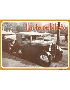1977 L'AUTOMOBILISTE MAGAZIN 47 FRANZÖSISCH