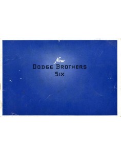 1929 DODGE BROTHERS SIX BROCHURE ENGELS USA